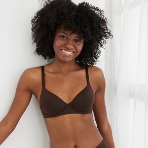 AERIE brown smoothez full coverage bra